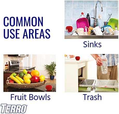 Terro Fruit Fly Traps for Indoors (6 Pack) + 270 Days of Lure Supply