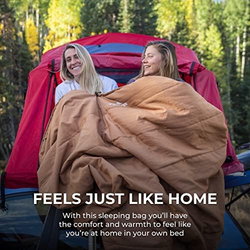 TETON Sports Deer Hunter -35F and 0F Degree Sleeping Bag. Warm and Comfortable Camping Sleeping Bags, Teton Tough Canvas Shell for Camping, Hunting, and Cold Weather