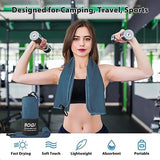 BOGI 4 Pack(8 pcs) Microfiber Travel Sports Towel-Quick Dry Towel, Soft Lightweight Microfiber Camping Towel Absorbent Compact Travel Towel for Camping Gym Beach Bath Yoga Swimming Backpacking-Large