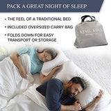 King Koil Premium Luxury Plush Pillow Top Queen Size Air Mattress with Built-in High-Speed Pump for Home, Camping, Guests,13" Inflatable Double High Blow Up Airbed, Durable Waterproof, 1-Year Warranty