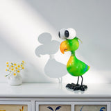 STANKGARDEN Metal Parrot Garden Statues Outdoor Decor, Green Funny Bird Outdoor Sculptures Yard Art Decoration for Home Patio Lawn Backyard, Gift for Women Lovers Moms