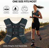 APEXUP Weighted Vest with 5lbs/10lbs/15lbs/20lbs/25lbs/30lbs Weights and Reflective Stripe, Weight Vest Men Women for Workout, Strength Training, Running