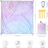 Beach Blanket Waterproof Sandproof Extra Large Beach Mat 79" X 83"/120"x108"for 1-8 Adults Quick Drying Durable Outdoor Picnic Mat for Beach Travel Camping Hiking