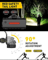 Victoper Headlamp Rechargeable, High Lumen Bright 10 LEDs Head Lamp, 8+2 Modes Head Light with Red Light for Adult, Waterproof Head Flashlight for Outdoor Running, Hunting, Camping, Hiking