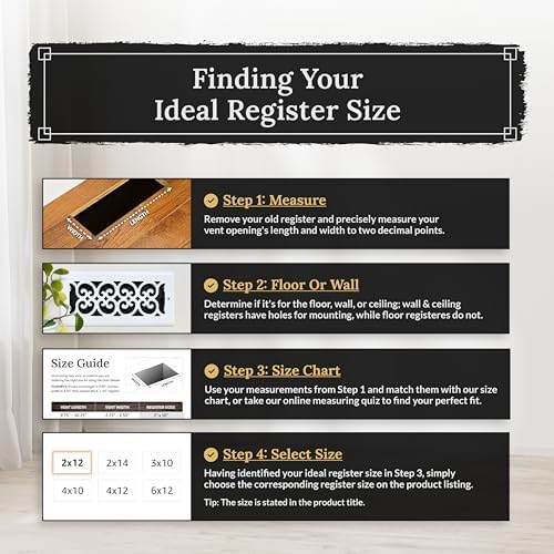 Decor Grates SPH412-NKL Floor Register, 4x12, Brushed Nickel Finish