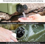 5 Gallon Water Jug with Spigot, BPA Free Leak-Proof Camping Water Container, Portable Emergency Water Storage for Outdoor Hiking, Camping, Home Use, Camping Essentials