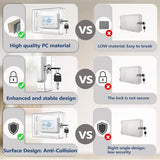 Large Thermostat Lock Box Cover with Key, Clear Thermostat Cover with Lock Compatible With Honeywell Home Thermostat On Wall, AC Lock Box Cover with Key Fits Thermostats 5"H x 6" W or Smaller
