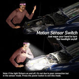 Headlamp Flashlight, 2-Pack Super Bright LED Rechargeable Headlight - Spotlight&Floodlight Combination, Sensor Control, 8 Modes,IPX5 Waterproof, 20+Hrs Runtime for Camping-Pink