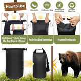 Bear Bag Hanging Kit, 10L Waterproof Bear Bags for Food Backpacking Camping, Ultralight Bear Proof Canister Gear for Food Storage with Survival Nylon Ropes, Clips, Rock Pouch, Pulley System