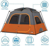 CORE Tent for Family Camping | 4 Person & 6 Person Portable Camp Tent with Carry Bag for Outdoor Car Camping | Included Gear Loft Organizer for Camp Accessories