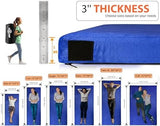 3 Inch GAIALOOP Thick Memory Foam Camping Mattress Sleeping Pad [Car/Tent/Cot] Glamping Portable Floor Mat Roll Up Futon Mattress for Guests Sleepover