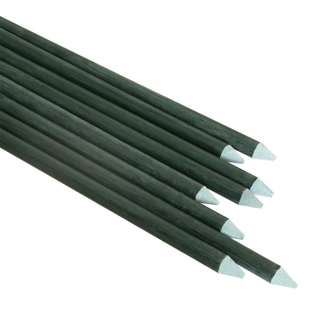 EcoStake, 72inch Garden Stakes for Plants Tree Stakes Fence Post Fiberglass Rod 6 Feet, 50 Packs, 3/8-Inch Dia