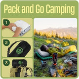 Camping Pillow: Dual Cover, Memory Foam Travel Pillow, Medium Firm Camp Pillow, Camping Pillows for Sleeping, 5 Layers for Support, Small Travel Pillow,Small Portable Pillow 10x16 Inches (White)