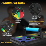 Solid Push Up Board 15 in 1 Home Workout Equipment Multi-Functional Pushup Stands System Fitness Floor Chest Muscle Exercise Professional Equipment Burn Fat Strength Training Arm Men & Women Weights