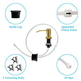 Soap Dispenser for Kitchen Sink, Countertop Sink Soap Dispenser Pump, 47" Silicone Extension Tube Connect to The Soap Bottle Directly, Say Goodbye to Frequent Refills (Golden)