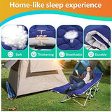 Homdox Camping cot Folding Outdoor Camping Travel Cot and Cot Pad - Quality Lightweight Portable Heavy Duty Adult Travel Cot Double Layer Oxford Portable Travel Camp Cots for Camp/Office/Home
