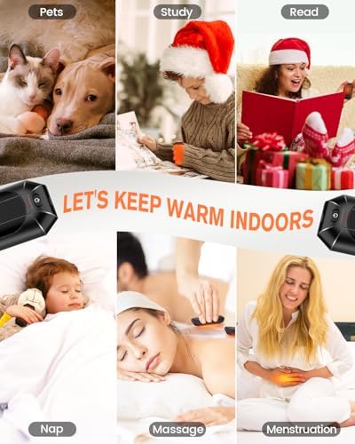 2 Pack AI Hand Warmer Rechargeable, Portable Electric Hand Warmers Reusable, USB Handwarmers, Outdoor/Indoor/Work/Studying/Camping/Hunting/Golf/Pain Relief/Game/Warm Gifts for Men Women Kids