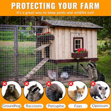 Hardware Cloth 1/4 inch 48 x 100 ft Galvanized Chicken Wire Fencing 23 Gauge Heavy Duty Hot Dip Galvanized Wire Fence Roll for Chicken Poultry Coop, Animal, Fencing,Garden Protection