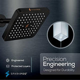 SparkPod Shower Head - High Pressure Rain - Premium Quality Luxury Design - 1-Min Install - Easy Clean Adjustable Replacement for Your Bathroom Shower Heads (Vintage Oil Rubbed Bronze, 6 Inch Square)
