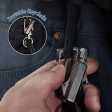 YUSUD 2 Pack Permanent Match Infinity Lighter with Multitool Keychain Bottle Opener, Reusable Waterproof Match Strike Anywhere, Forever Flint Fire Starter for Outdoor Survival, for Men