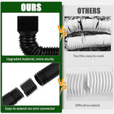 2 Pack Rain Gutter Downspout Extensions, Upgraded Flexible Drain Downspout Extender, Rainwater Drainage Diverter with Mini Connector, Extendable from 20 to 127 Inches