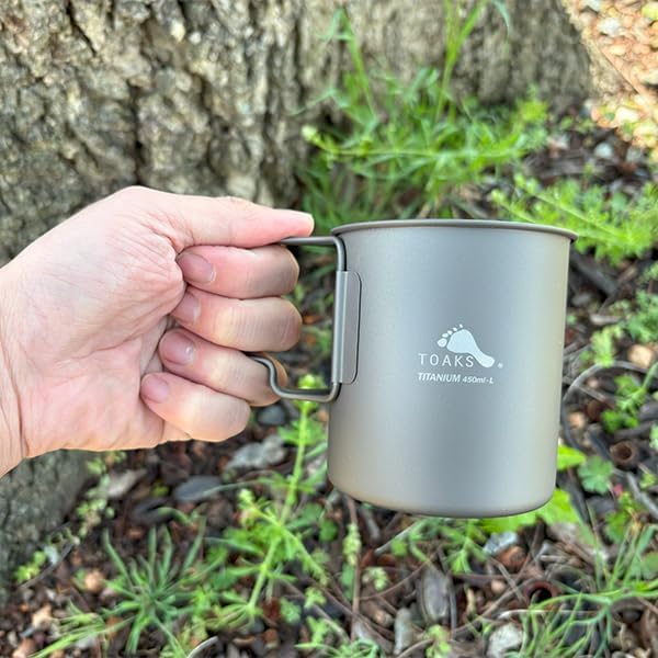 TOAKS LIGHT Titanium 450ml Cup with Lid (ultralight version)