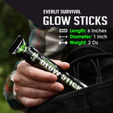 EVERLIT 24 Glow Sticks - 6 Inches Light Sticks for First Aid Kit, Parties, Camping, Hiking, Outdoor, Disasters, Emergencies Up to 12 Hours Duration…Bulk (24 Pack, Green)