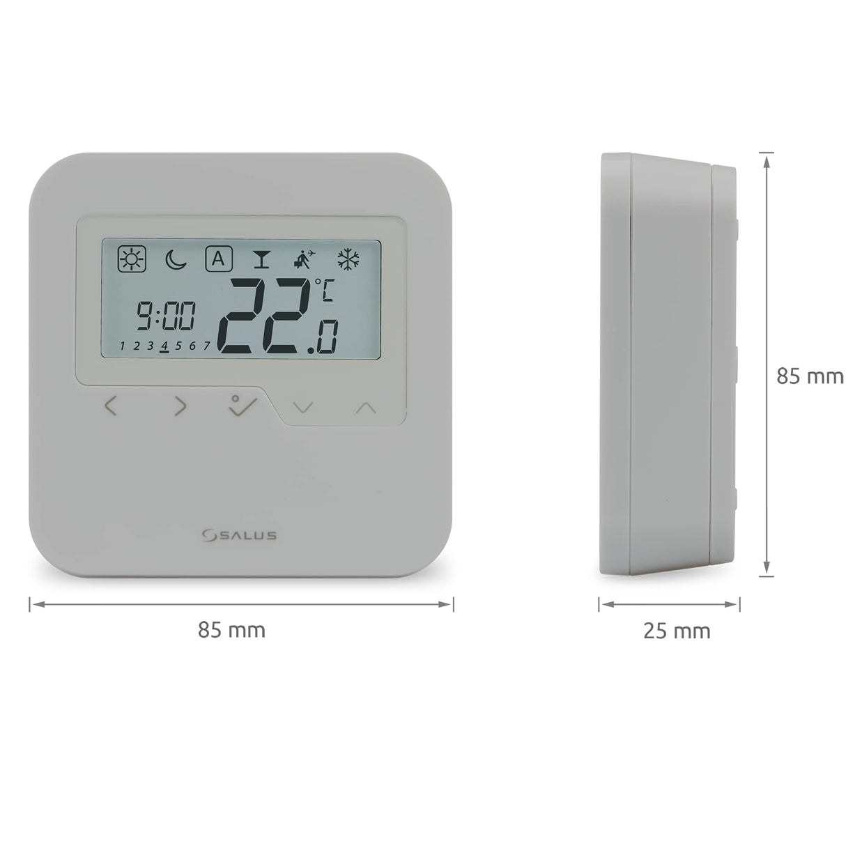 Kudos-Trading - Salus HTRP230 Thermostat Digital Programmable Controls for Water Underfloor Heating Kits Multi Zone or Radiators Home Central Heating Room Stat.