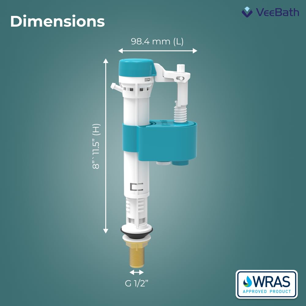 Mv 1/2" Toilet Cistern Bottom Entry Inlet Fill Valve Brass