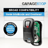 Garage Stop 2X for G1T-BX, 38501R Genie Intellicode Garage Door Remote, 1-Button Genie Garage Door Opener Remote Replacement, Auto-Seek Dual Frequency (315/390 MHz)