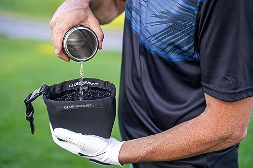 Golf Club and Golf Ball Cleaning Bag, Waterproof Clean Face Technology Liner, Detachable Clip, Machine Washable, Cleans Club Grooves, Dry Exterior (Neoprene or Microfiber Option Available)