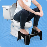 Squatty Potty The Original Bathroom Toilet Stool, Curve Lightweight with Sleek and Modern Design, Black, 7"