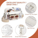 Clear Bag for Stadium Events with 2 Long Straps, See Through Purse for Women Crossbody Bag Concert Stadium Approved
