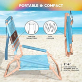 Roxy Low Beach Chair – Lightweight, Folding, and Portable Seating – Durable and Comfortable Chair for Beach Days, Camping Trips, Outdoor Concerts, Festivals, and Sporting Events