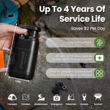 Purewell Water Purifier Pump with Replaceable Carbon 0.01 Micron Water Filter, 4 Filter Stages, Portable Outdoor Emergency and Survival Gear - Camping, Hiking, Backpacking
