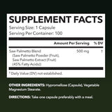 Saw Palmetto for Men Prostate Health Supplement to Promote Urinary Tract Function - 500mg Per Serving - 100 Count - DHT Blocker Hair Vitamin - Vegan, Non-GMO Capsules, Over 3 Month Supply