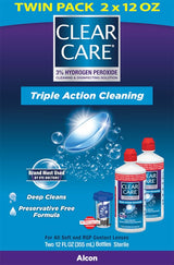 CLEAR CARE Cleaning & Disinfecting Contact Lens Solution, 12 Fl Oz, 2 Pack
