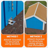 Ground Anchors Screw In - 24" Set of 4,6,8 with Brackets and Drill Bit - Earth Anchors - Mobile Home Anchors - Storage Shed Anchor Kit - Swing Set Anchors for Metal Swing Set - Playset Anchors - Ties