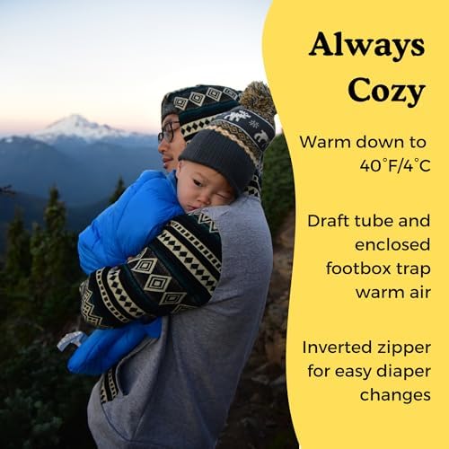 Little Mo 40° Baby Sleeping Bag (6-18 Months) The Camping Sleeping Bag for Babies and Toddlers with Adjustable Open-and-Close Cuffs and Thick, Lofty Insulation.
