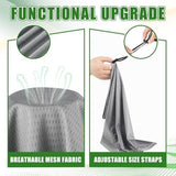 Geyoga 3 Pcs Adjustable Cooling Neck Gaiter Breathable Balaclava Neck Mask Strap Mesh Sun Scarf for Summer Sports Cycling