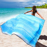 Beach Blanket Waterproof Sandproof Beach Mat 79" X 83" /10'x9'for 2-8 Adults Quick Drying Outdoor Picnic Mat Beach Accessories for Travel, Camping, Hiking