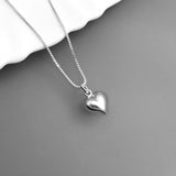 Tiny Delicate and Dainty Sterling Silver Heart Necklace, Girlfriend Gift, Gift for Mom, Daughter Birthday Gift, Best Friend Gift, 18 inches