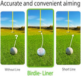 360-Degree Golf Ball Marker Alignment Tool Kit - Triple Line Stencil with 3-Color Pens and Gift Box