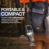 Rechargeable Camping Lanterns for Power Outages - Pack of 2 Waterproof LED Solar Lanterns for Camping Essentials, Hiking Gear, Battery Backup & Emergency Survival Kits