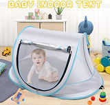 Baby Beach Tent,Large Pop Up Beach Tent Sun Shade for Beach,Portable Baby Travel Tent with Mosquito Net,Indoor Baby Play Tent,UPF 50+ UV Protection Sun Shelters for Infants
