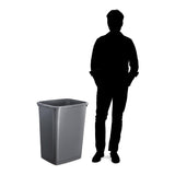 Superio Large Kitchen Trash Can 13 Gallon, 52 Qt Waste Bin for Kitchen, Garage, Indoor and Outdoor Trash Can, Dark Grey