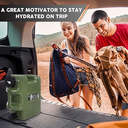 5 Gallon Water Jug, Camping Water Container BPA Free Water Storage with Spigot No Leakage Portable Emergency Water Tank for Outdoor Hiking Camping Picnic Supplies