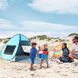 TOBTOS UPF 50+ Pop Up Beach Tent, Easy Set Up Beach Umbrella, Sun Shelter for 2-3 People UV Protection Portable Sunshade, Baby Canopy Cabana, Lightweight with Carry Bag