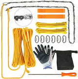 Premium 55 Inch High Limb Rope Saw with Two Ropes,70 Sharp Teeth Blades on Both Sides-Best Folding Pocket Chain Saw for Camping,Field Survival Gear,Hunting.