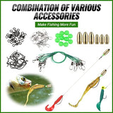 PLUSINNO Fishing Lures Baits Tackle Including Crankbaits, Spinnerbaits, Plastic Worms, Jigs, Topwater Lures, Tackle Box and More Fishing Gear Lures Kit Set, 102/302Pcs Fishing Lure Tackle